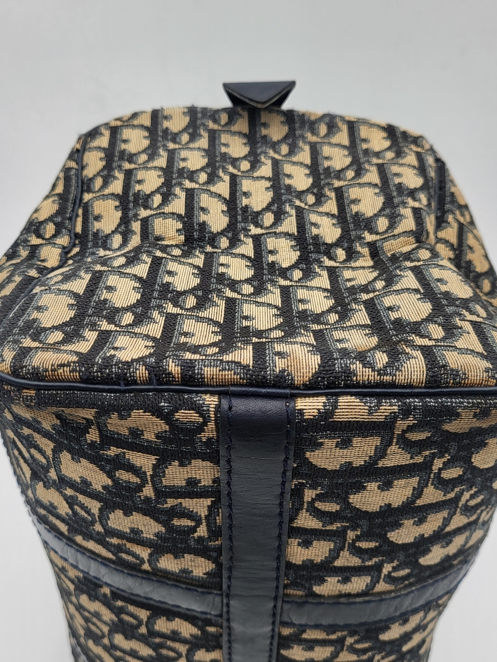 CHRISTIAN DIOR Blue Diorissimo Trotter Canvas Boston 30 Bag..Authentic w/COA. - Picture 6 of 16